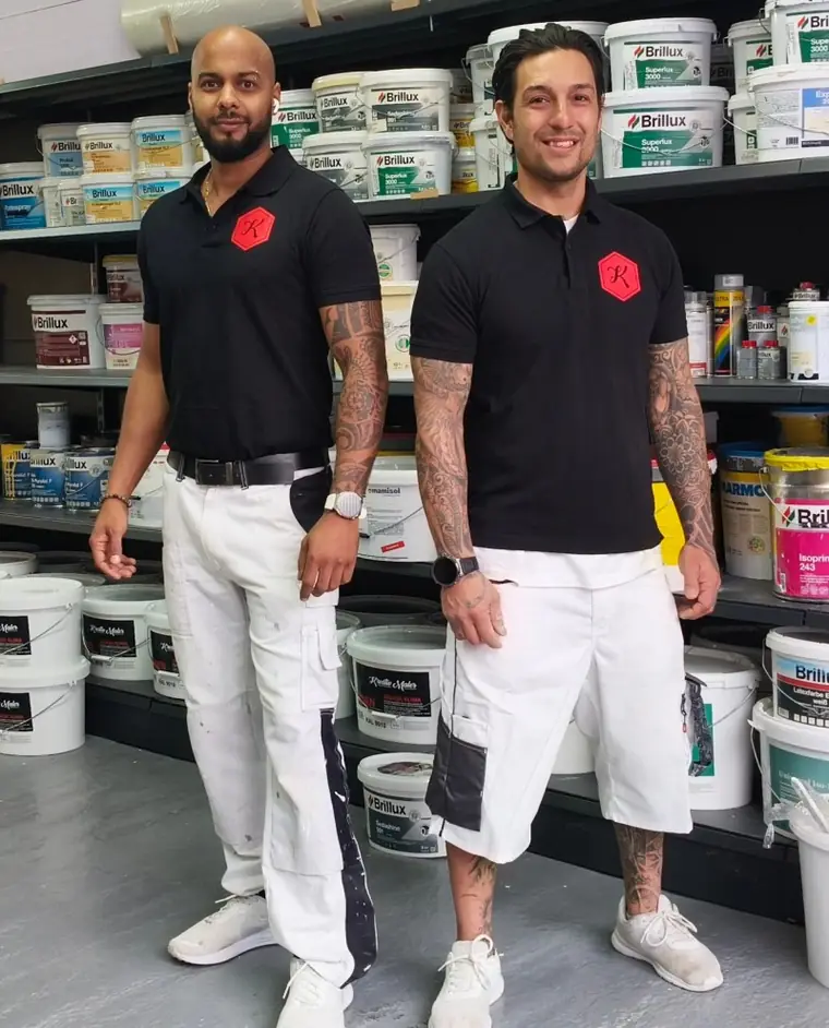 Maler Therwil: Kevin Bresler (links) und Stephan Bozzolo (rechts) von Kreativ Maler